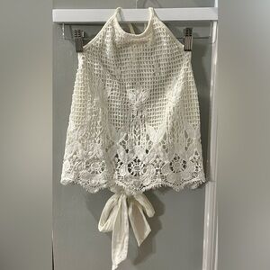 EXPRESS CROCHET OPEN BACK HALTER TOP